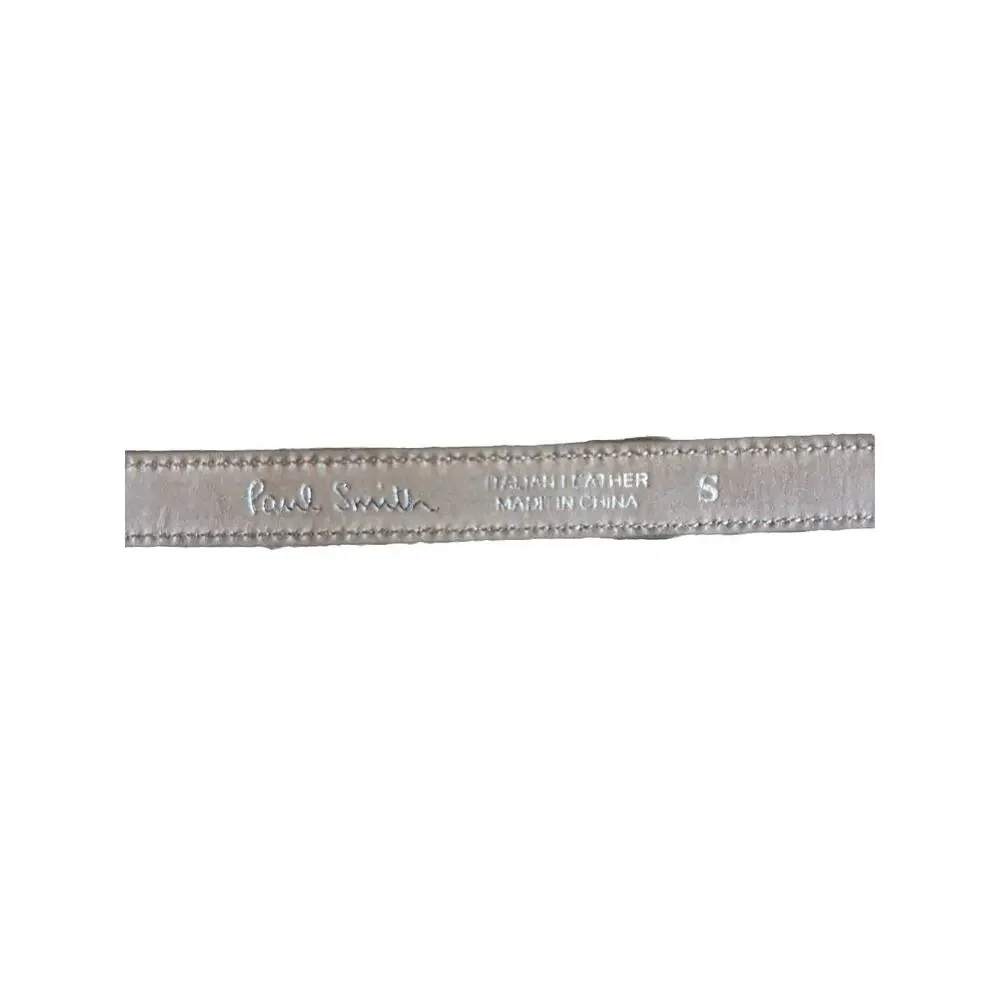 Paul Smith Skinny Belt Leopard Size Small Italian Leather Silver Buckle